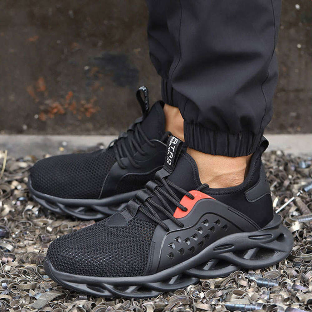 Hot selling steel toe lightweight men's safety industrial breathable work sports shoes