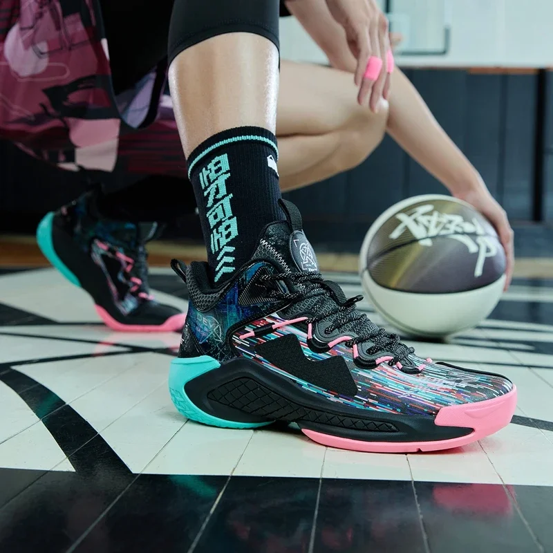 Xtep Raid Men's Basketball Shoes High Top Men Sneaker Antiskid Wear-resistant Student Sports Shoes Training Outdoor 879219120555