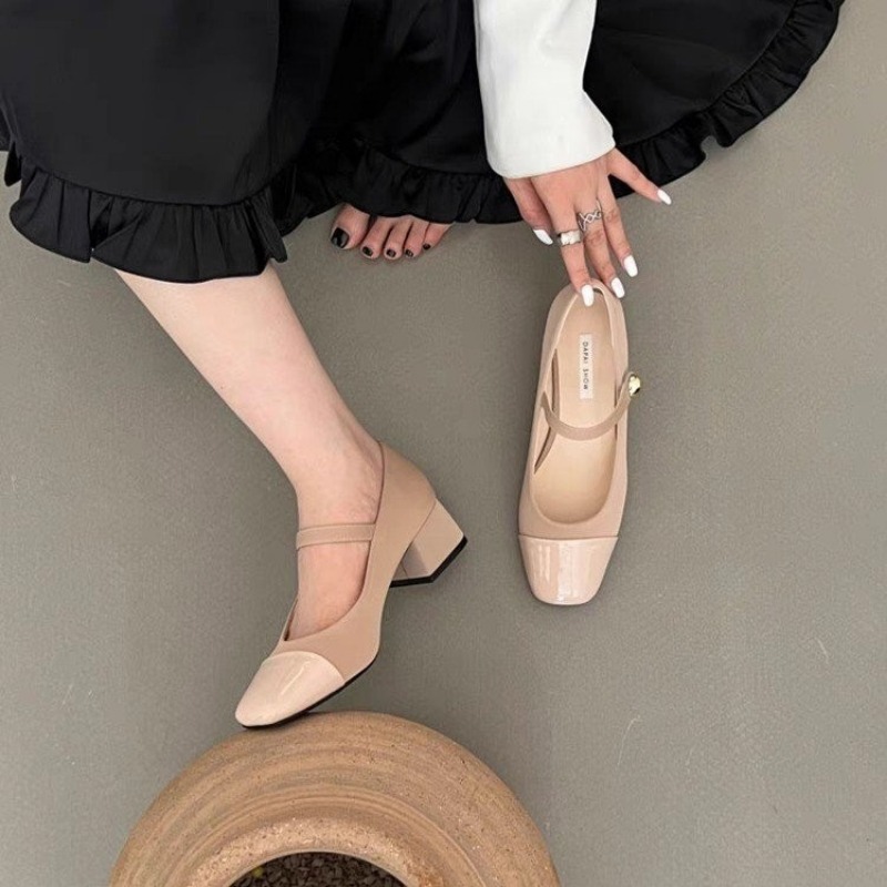 New Flats Shoes Women Spring/Autumn Low Heel Ballet Square Toe Shallow Shoe Slip On Loafer Round Toe Ballet Flat Shoes zapatos