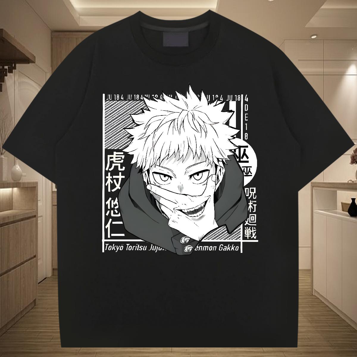 2024 DIY T Shirt For Man Cartoon Print Street Wear Men Tshirts Cotton Breathable Soft Cool