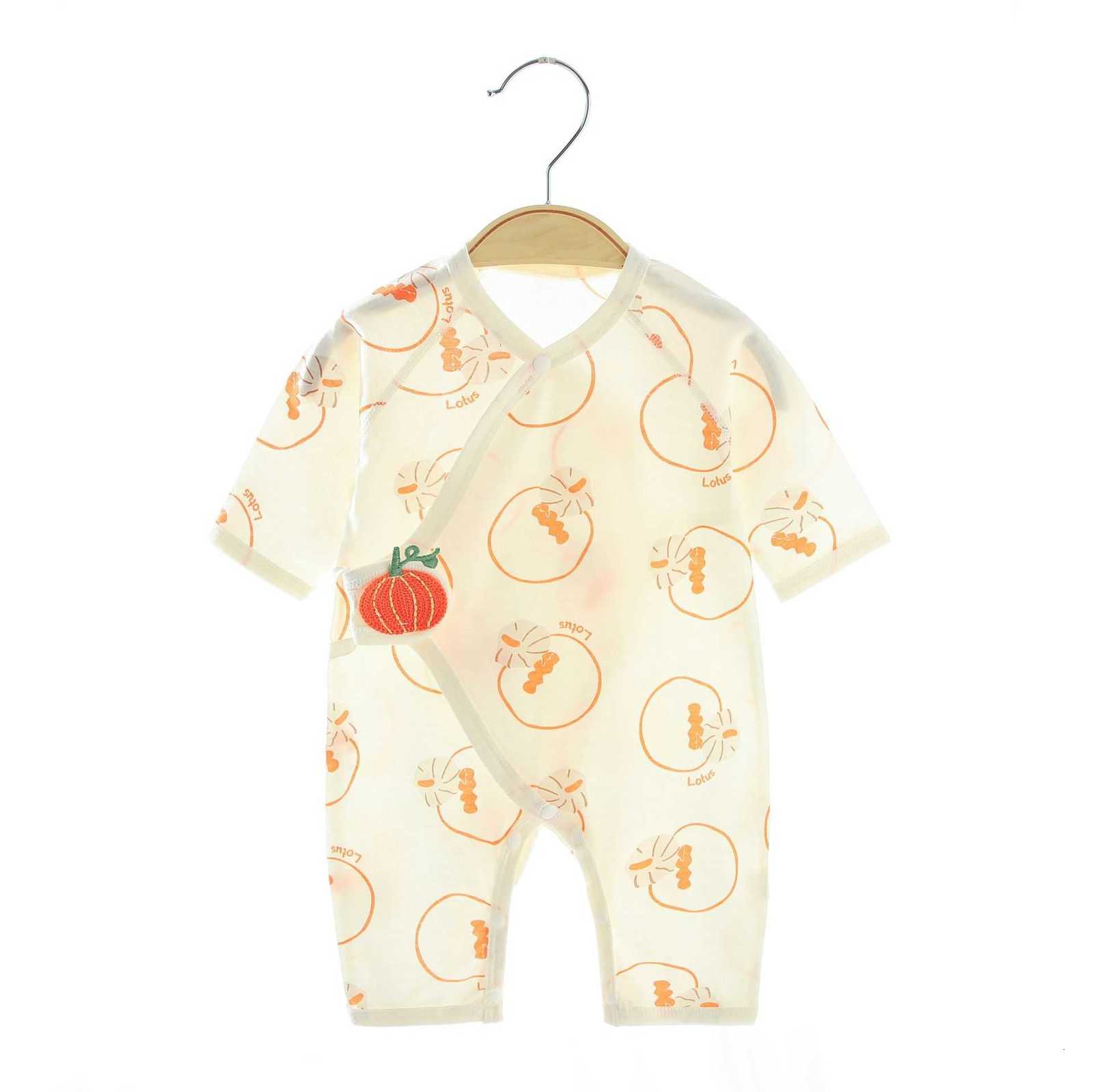 Baby Jumpsuits Rompers Newborn clothes Class A pure cotton summer new boneless thin baby butterfly clothes for going out Anyang children's clothi
