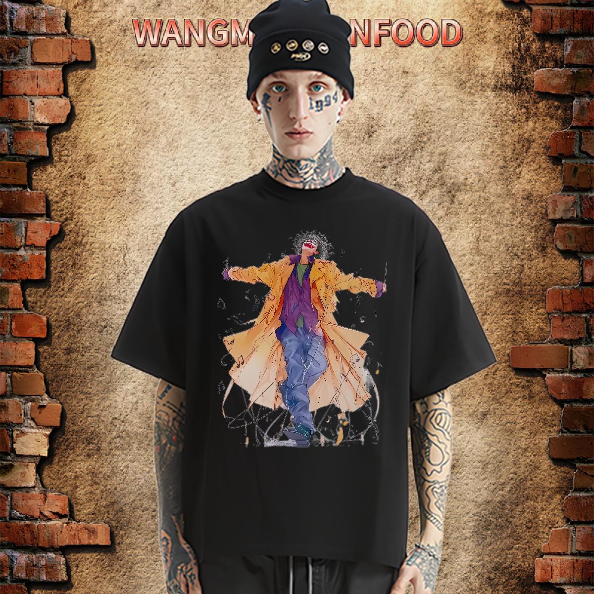 Factory Direct Men T Shirts Custom Printing Anime Printing Street Couples T Shirts Cotton Breathable Short Sleeve High Quality