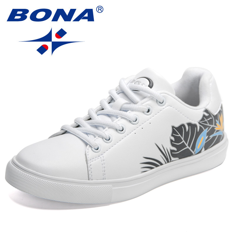 2022 BONA New Designers Classics New Skateboarding Women High Quality Antiskid Walking Sports Shoes Ladies Casual Sneakers 4317