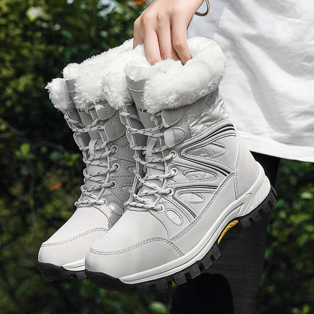Wholesale Winter Warm Snow Boots Ladies Outdoor Waterproof Sneakers for Women Custom Women's Non-slip Hiking Shoes Adult