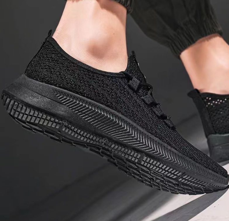 Summer Breathable Running Shoes Men Sneakers Black White Mesh Shoes Outdoors Sports Trainers