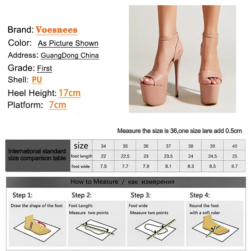 17CM Fashion Pole Dance Shoes Summer Model Walk Show High Heels Plus Size Waterproof Platform Night Club Sandals Women 240611