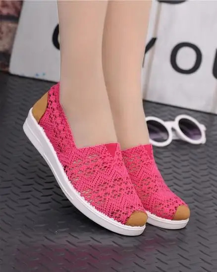 STG S Womens Sports Shoes Breathable Mesh Wedge Summer Womens Walking Shoes Light Solid Anti slip Casual Shoes 240611