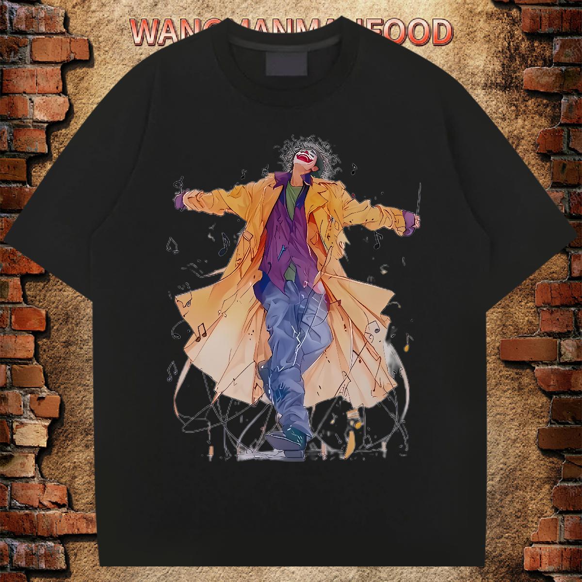 Factory Direct Men T Shirts Custom Printing Anime Printing Street Couples T Shirts Cotton Breathable Short Sleeve High Quality