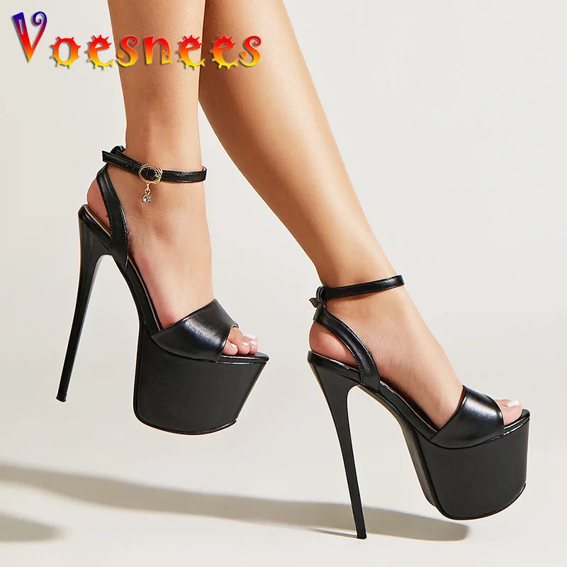 17CM Fashion Pole Dance Shoes Summer Model Walk Show High Heels Plus Size Waterproof Platform Night Club Sandals Women 240611