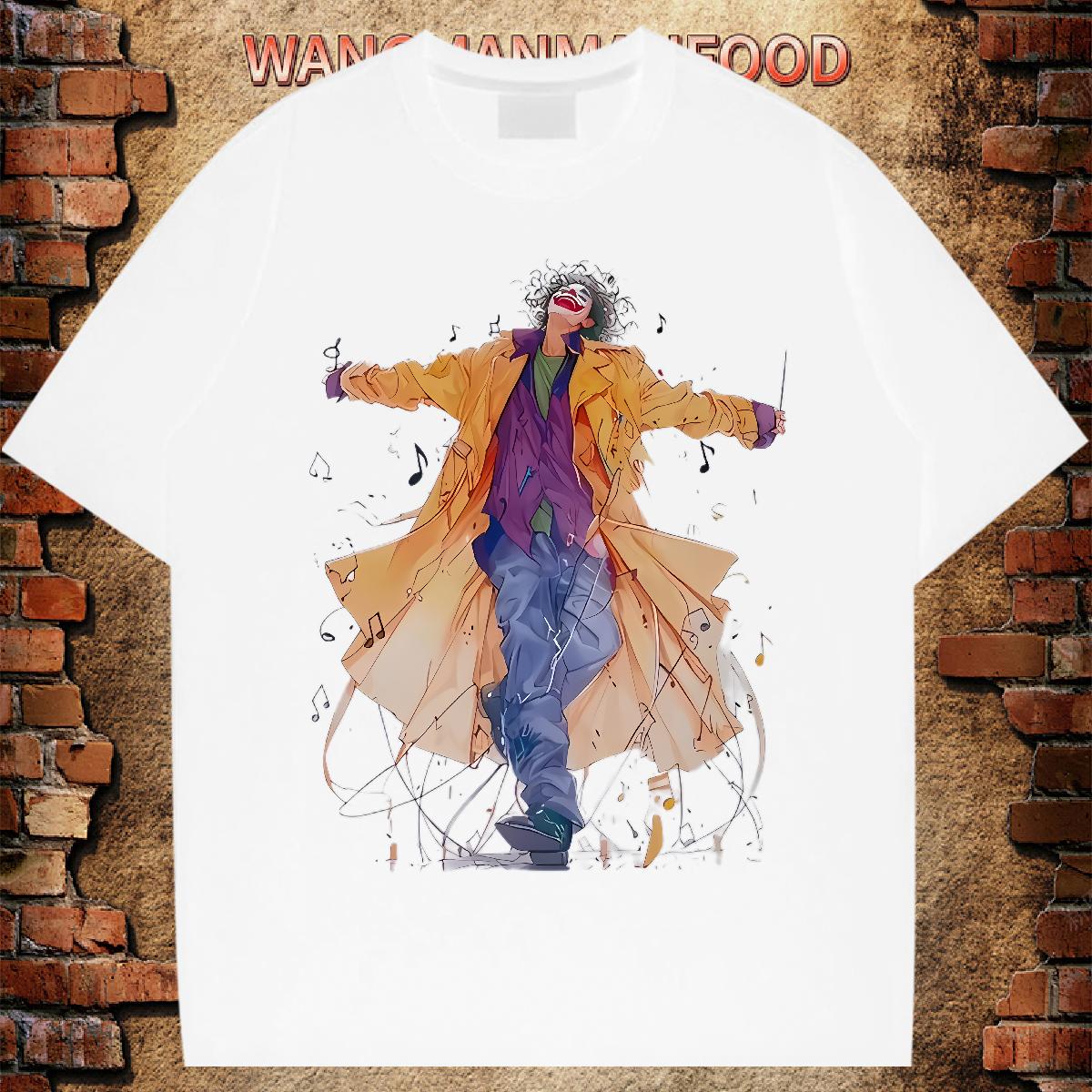 Factory Direct Men T Shirts Custom Printing Anime Printing Street Couples T Shirts Cotton Breathable Short Sleeve High Quality