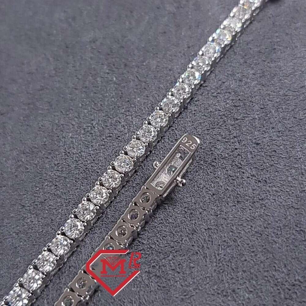 Selling 3mm Tennis Necklace Iced Out Vvs Diamond Chain Moissanite Tennis Chain Necklace
