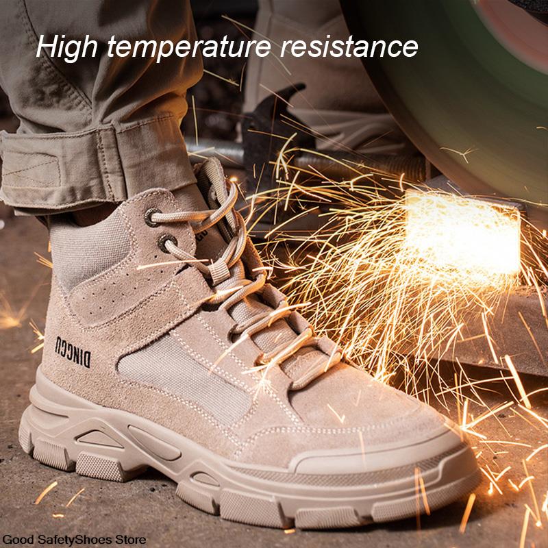 Puncture-Proof Indestructible Steel Toe Work Boots Men Anti-Slip Safety Shoes Footwear Male 3a58