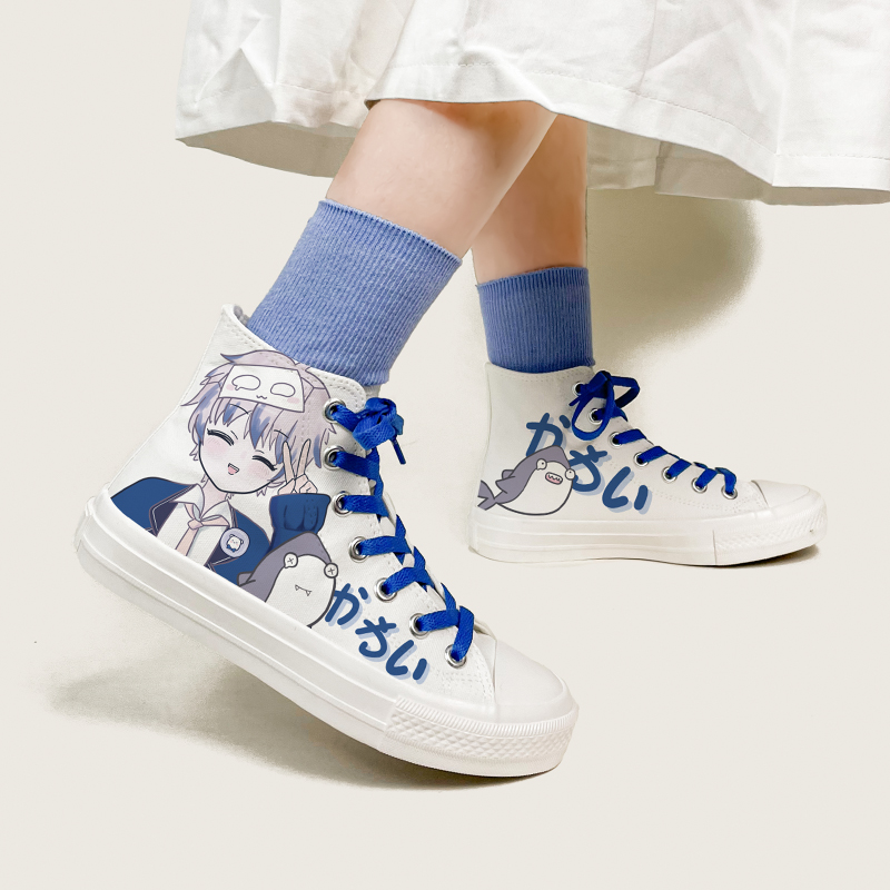 Amy and Michael Lovely Anime Girls Young Students Casual Canvas Shoes Breathable Sports Flat Trainers New Woman Vulcanize Shoes