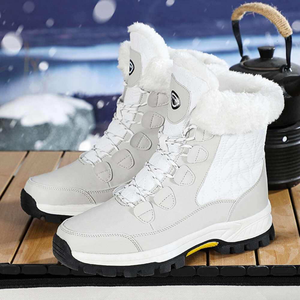 Winter snow boots new buckle men's and women's winter casual warm cotton shoes