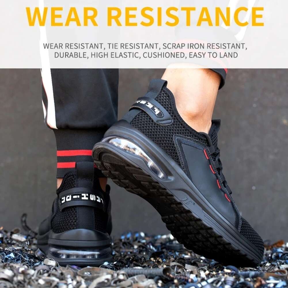 Hollow Breathable Steel Toe Boots Lightweight Anti-slippery Safety Work Shoes