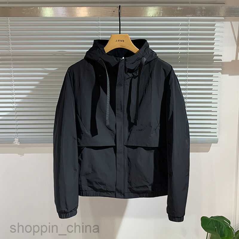 Men's Jackets Coats New men minimalist jackets for spring and autumn casual outerwear short trendy jackets slim fit hooded tops trendy