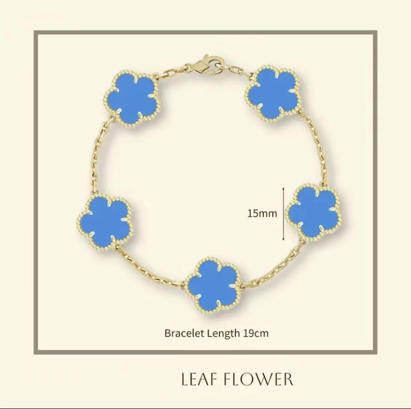 Clover Bracelet For Women Designer jewelry Leaf Bracelets Gold Sier Plate Agate Diamond Fashion Charm Chain Wedding Gift Party
