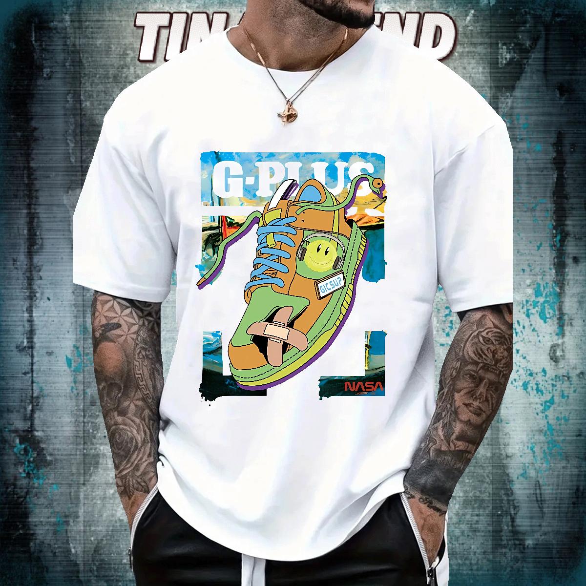 5A Men Tees Breathable Crew Neck Cotton Street wear Hip Hop T shirt Plus Size Custom 2024 Clothes