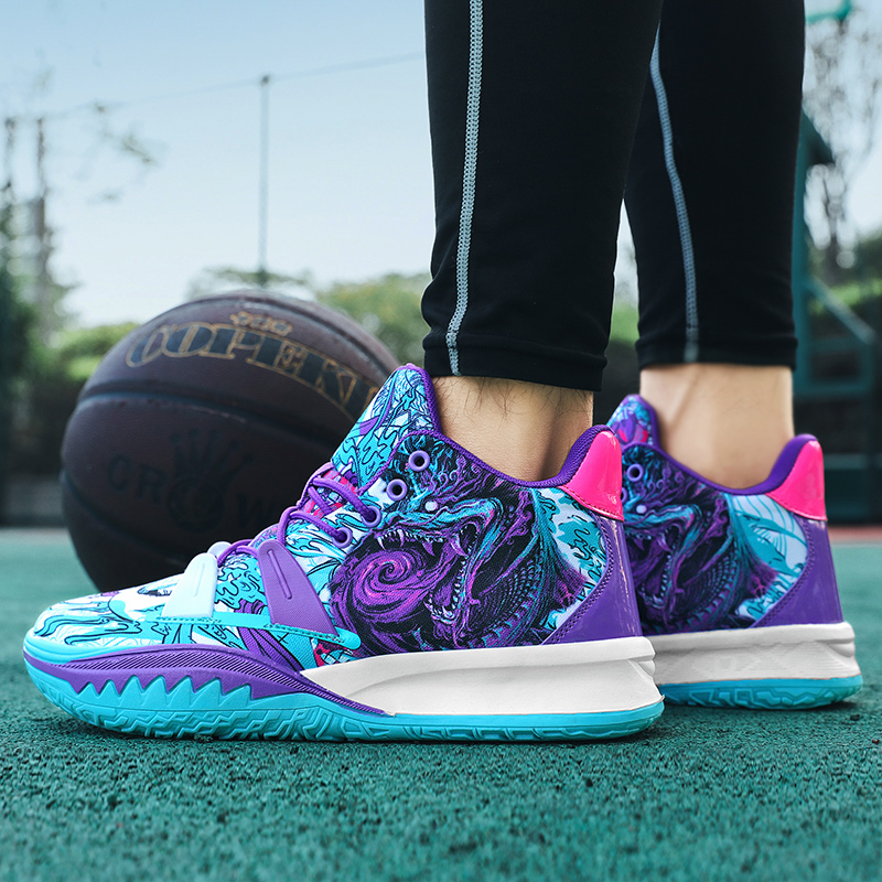 Brand Fashion Printed Basketball Shoes Men Women Professional Basketball Sneakers Chunky Men Trainers Sports Shoes Basket Hommes