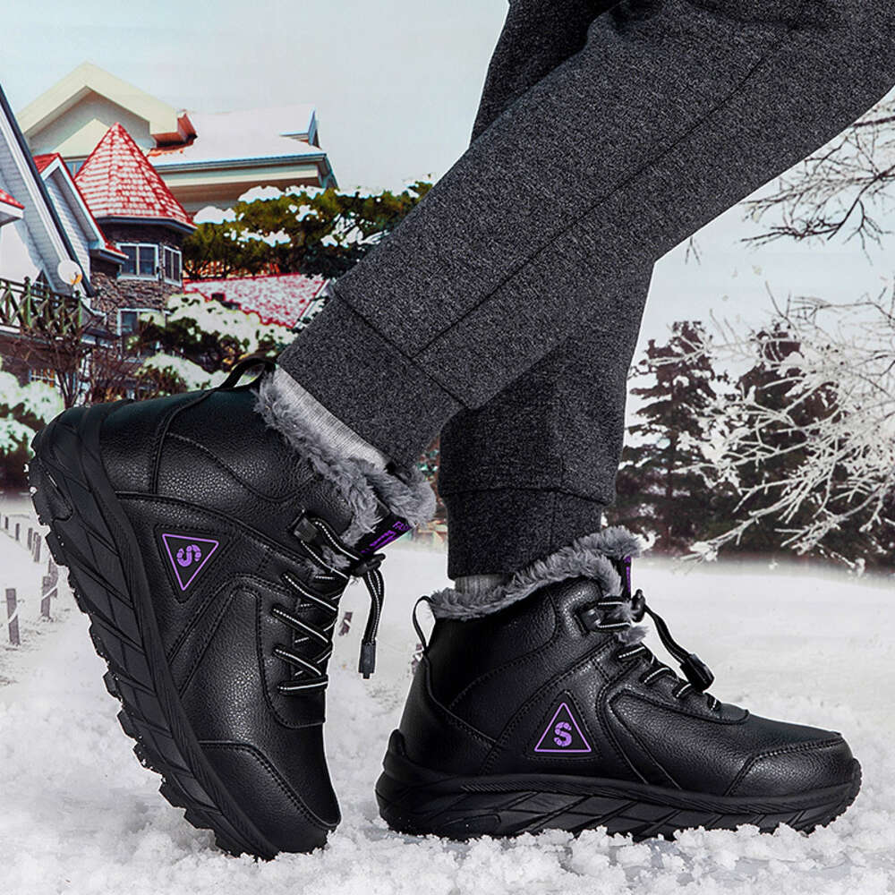 Winter high-top couple snow boots shees plus cotton new men and women with walking shoes