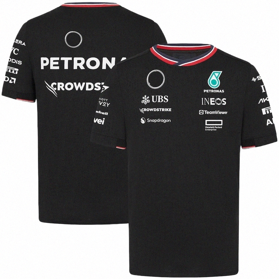 Summer New F1 Racing Hot Selling T-shirt Petras Joint Team Mens Short Sleeved Quick Drying Breathable Tops W4#xw