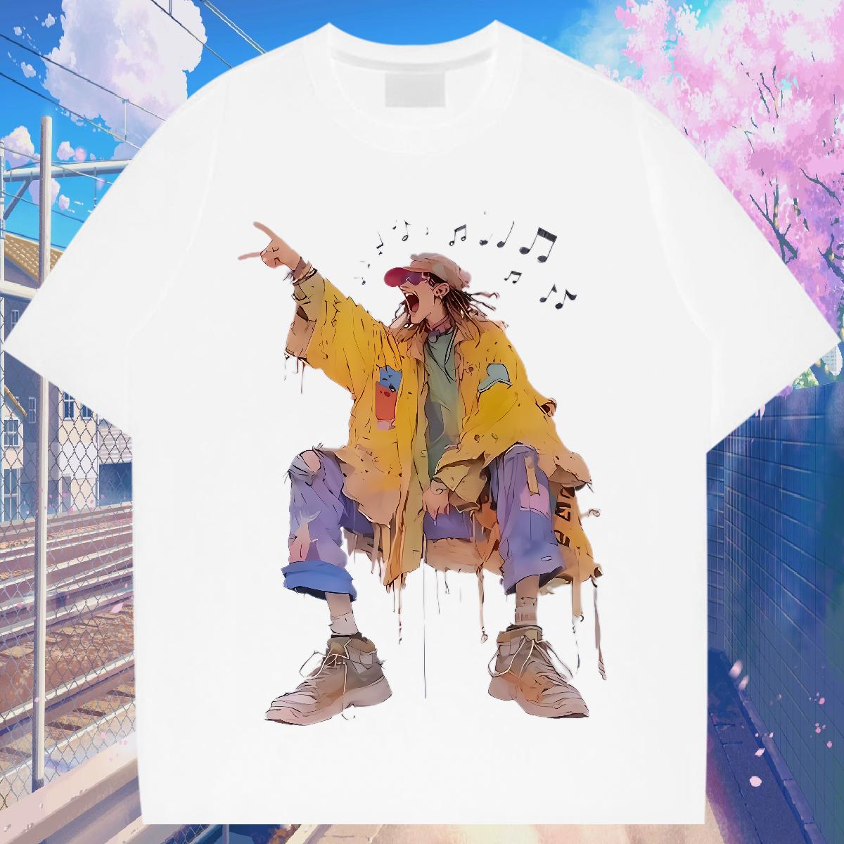 Designer Fashion T-Shirts Custom Anime Men Tops Tees Casual Daily Wear Breathable Crew Neck Comfortable Tops Shirt