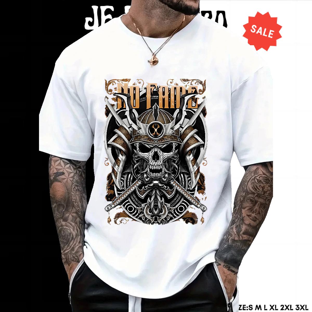 5A Men Tees Crew Neck Cotton Daily Wear Men T Shirts DIY Anime Fashion Clothes