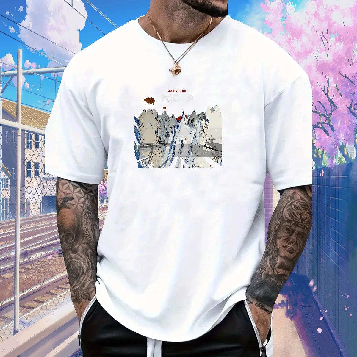 2024 New T-Shirts for Men Custom Printed Hip Hop Men Tshirts Crew Neck Cotton Designer