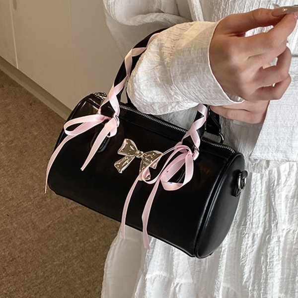 New Advanced Ballet Bow Handheld Boston Bag Women's Fashion Shoulder Bag High Quality Crossbody Bag Versatile Pillow Bag