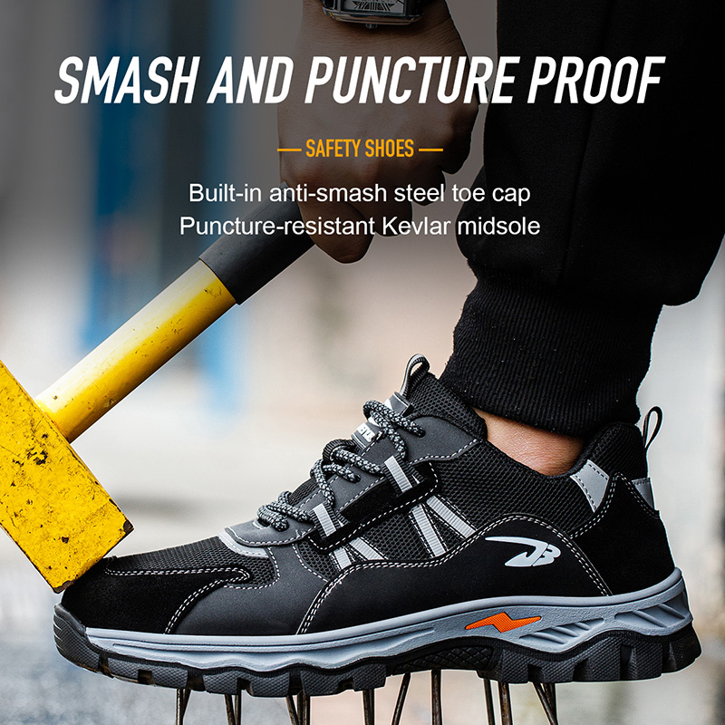 2023 New Indestructible Boots Steel Toe Men Puncture-Proof Safety Work Sneakers Hiking Shoes