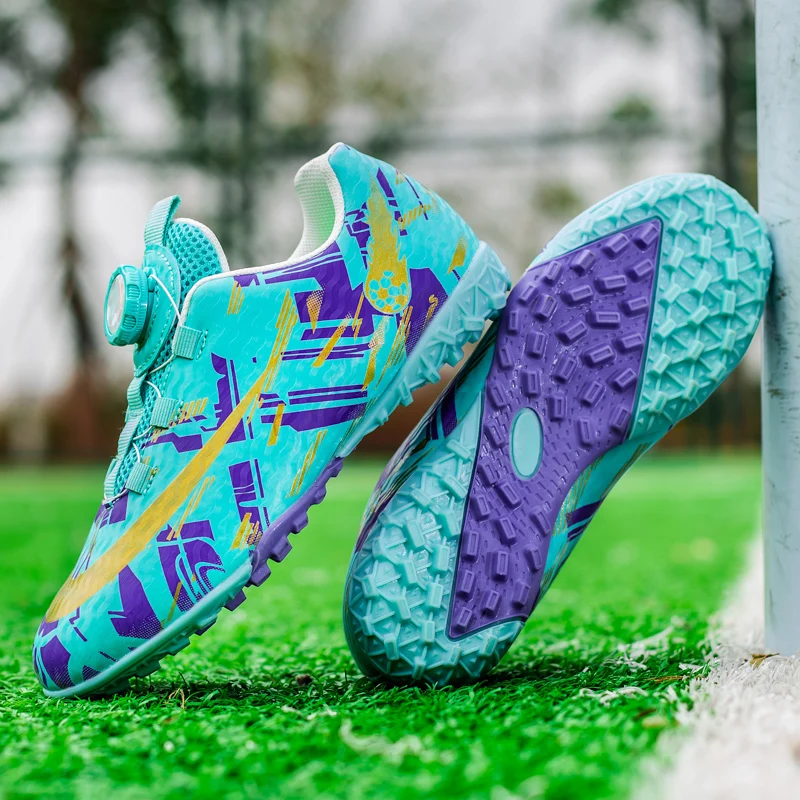 Soccer Shoes for Childrens TF/FG Outdoor Futsal Turf Training Boys Girl Society Football Field Boots Kids Cleats Grass Sneakers