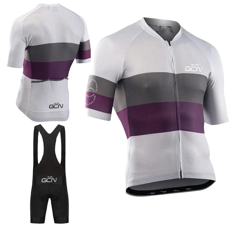 Raudax GCN Cycling Jersey Set Summer Quickdry Clothing MTB Maillot Ropa Ciclismo Men AntiUV Road Bike Racing Suit 240601