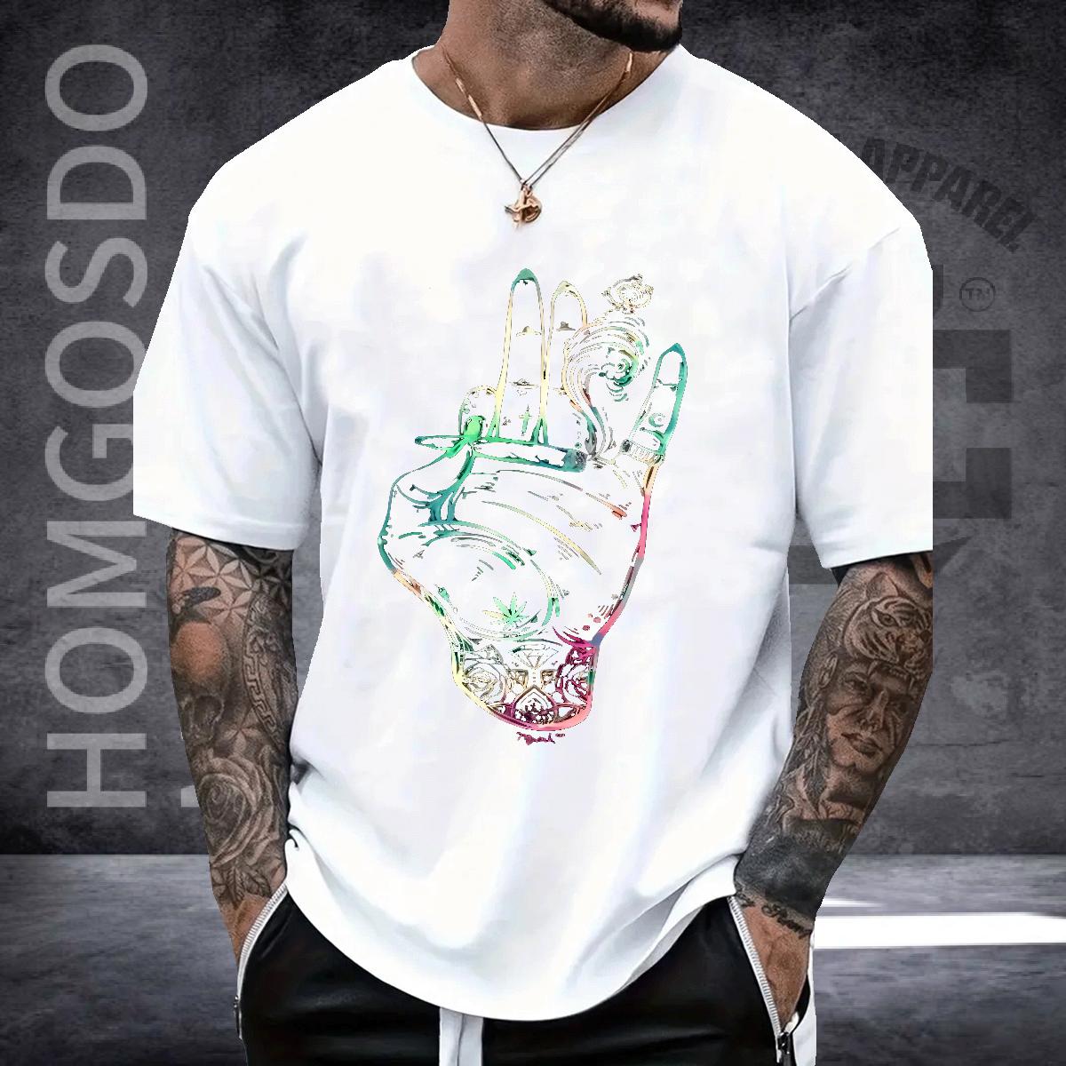 Classic T-Shirts for Men Customized Print Men Tops Tees Anime Printing Street Breathable Crew Neck Cotton Loose Tops Shirt