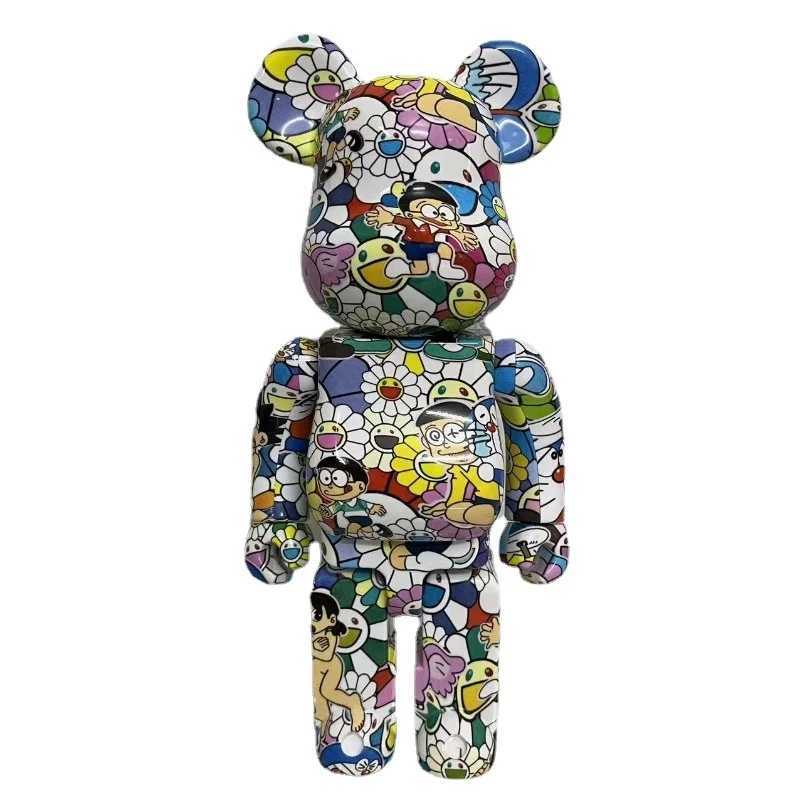 Decorative Objects Figurines Bearbrick Bear Sculpture Nordic Furniture Art Cartoon Toys Ornaments Home Accessories Interior Living Room Decoration Gif