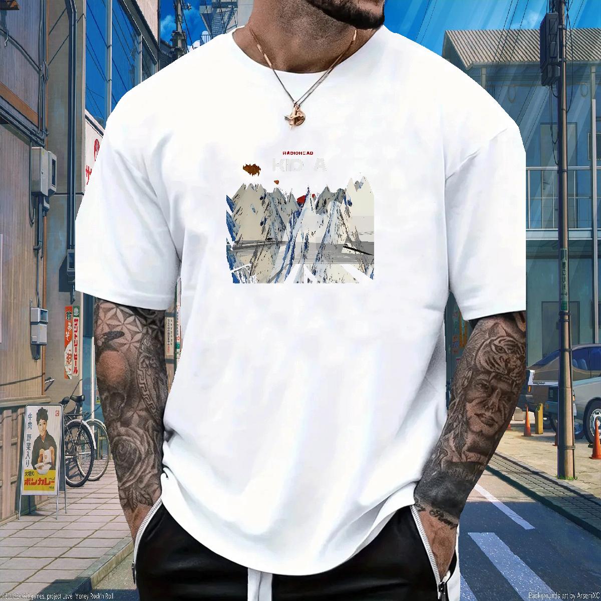 Casual New Man T Shirts Custom Print Oversized Casual Beach Men Clothes T-Shirt Breathable Crew Neck Loose