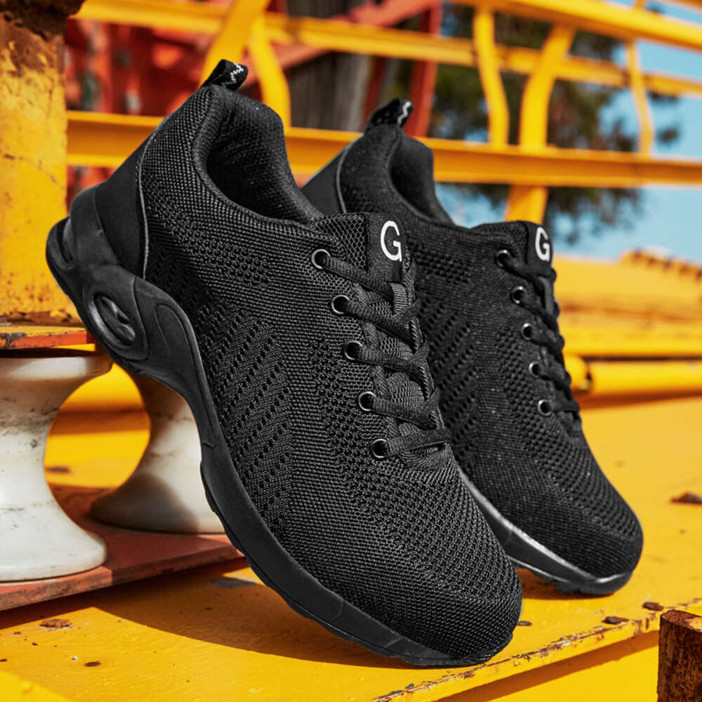 Lightweight Breathable Anti-Smashing Steel Toe Puncture Proof Construction Work Safety Shoes