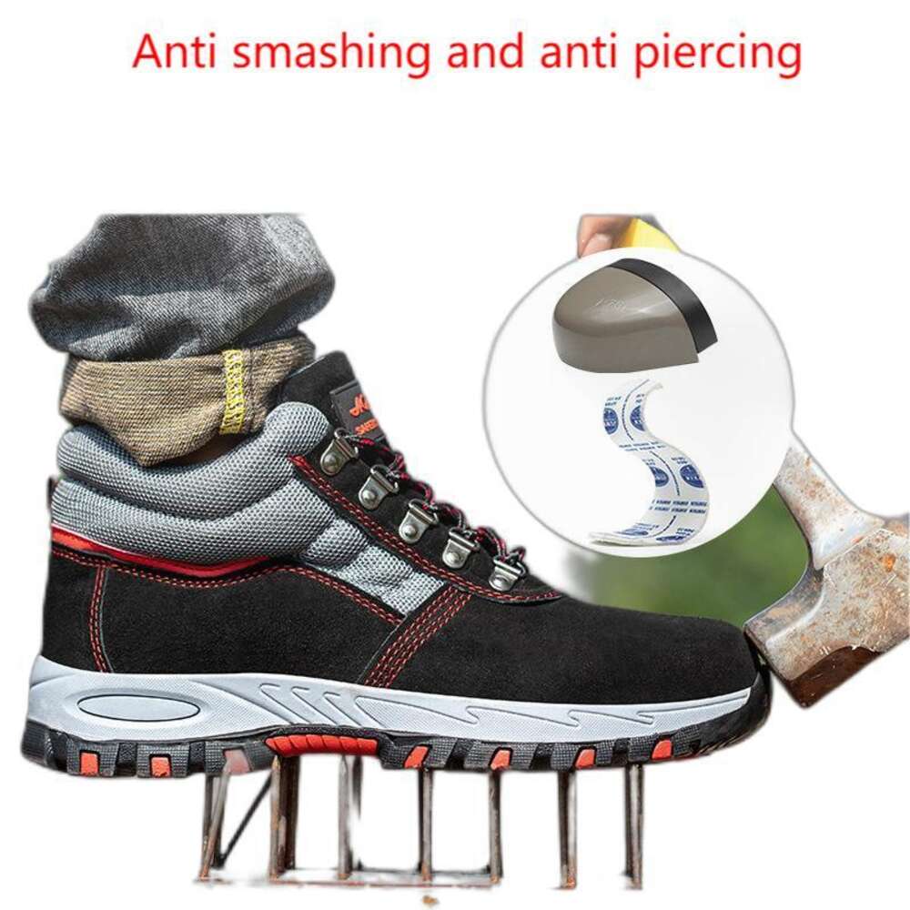 Factory wholesale high-quality Steel impact anti puncture site safety welder's work shoes high top