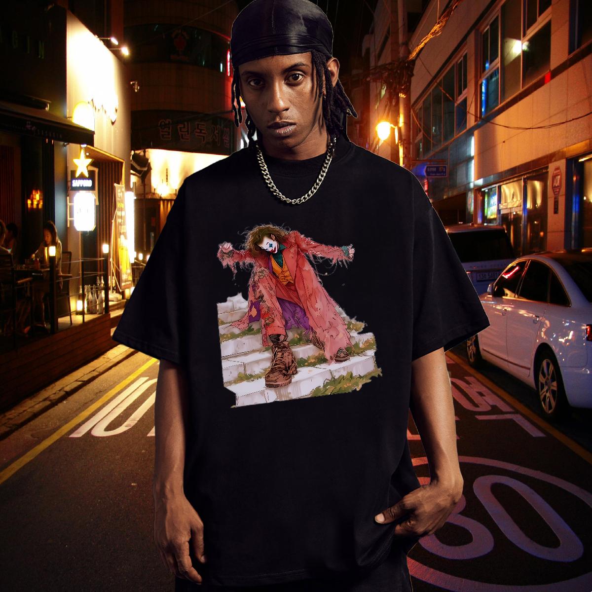 New T shirt Custom Print Plus Size Men Tshirts Street wear Hip Hop Crew Neck Cotton Popular Tops