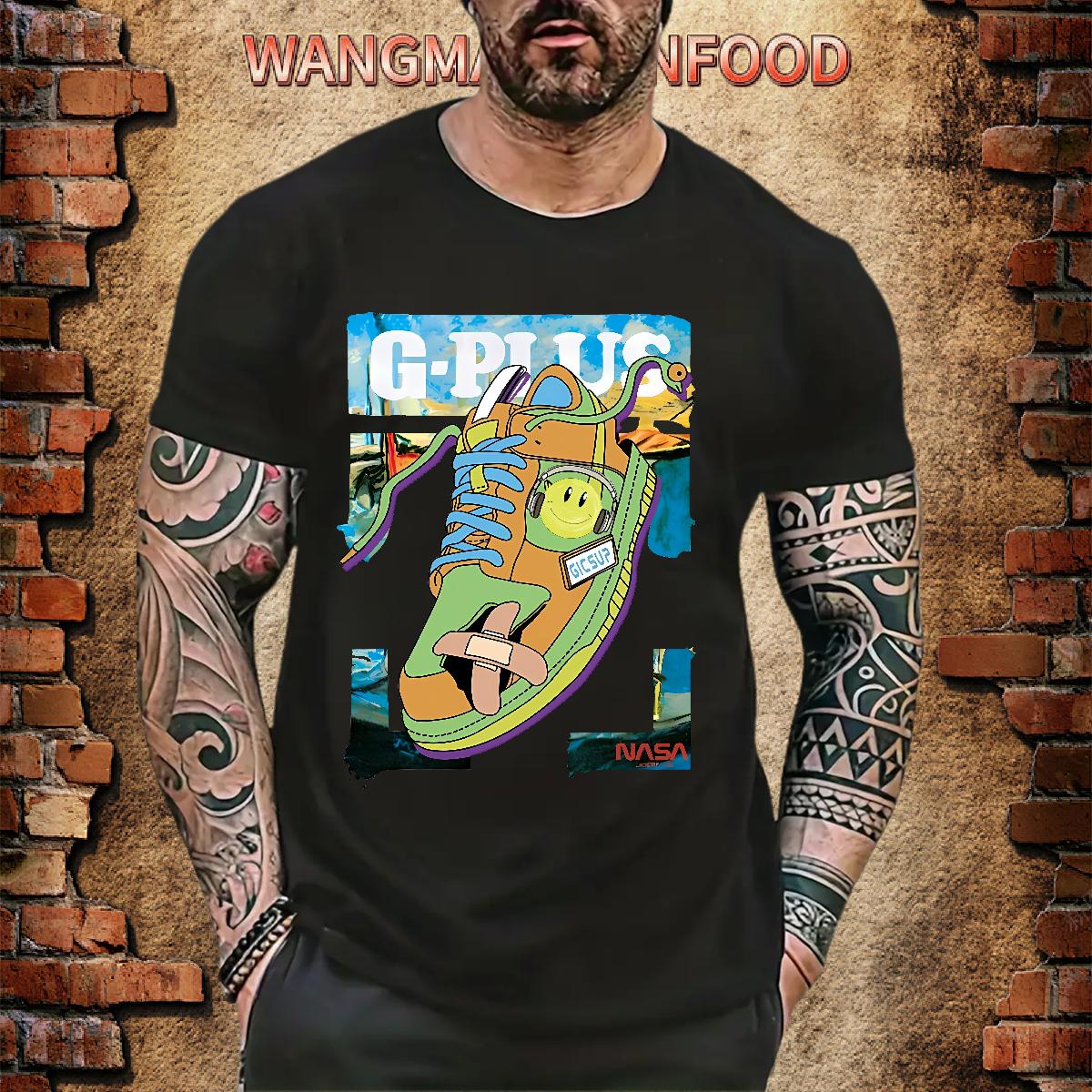 Custom T shirt Floral Print Hip Hop Street Men Tops Tees Crew Neck Cotton Breathable Wholesale