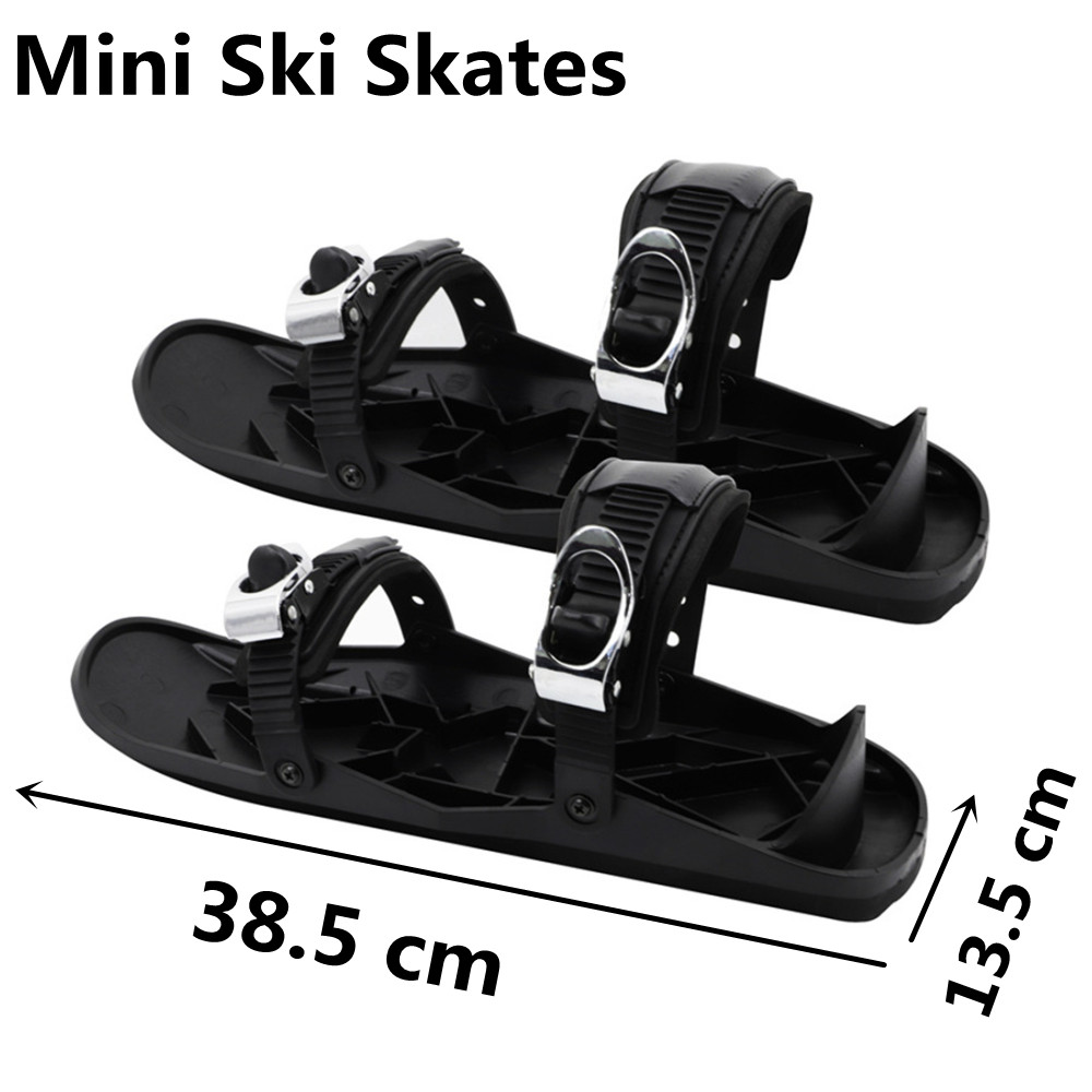 Mini Ski Skates for Snow The Short Skiboard Snowblades High Quality Adjustable Bindings Portable Skiing Shoes Snow Board
