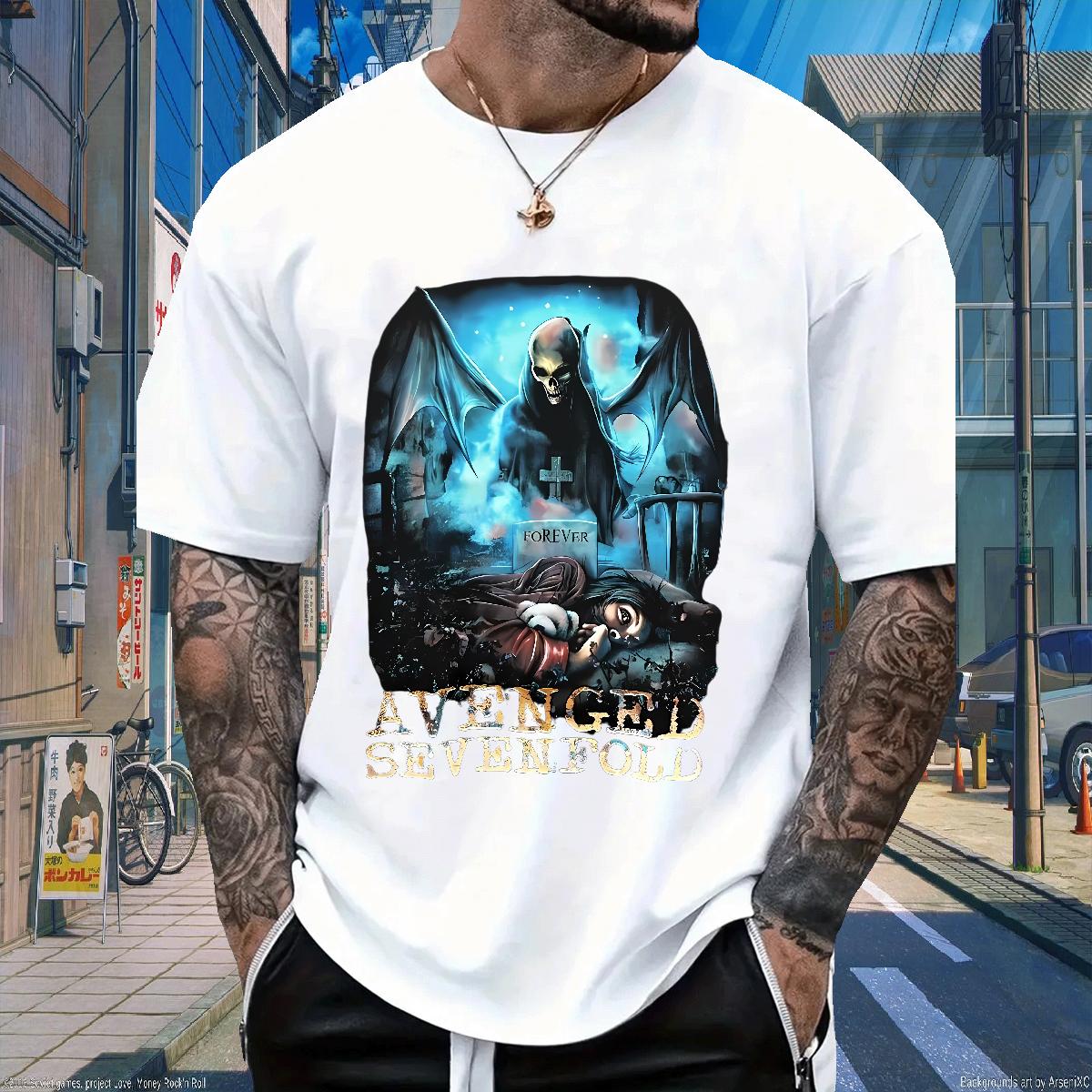 Soft Men T Shirts Hip Hop Cotton Breathable Men Clothes T-Shirt DIY Anime Print Tops Tees