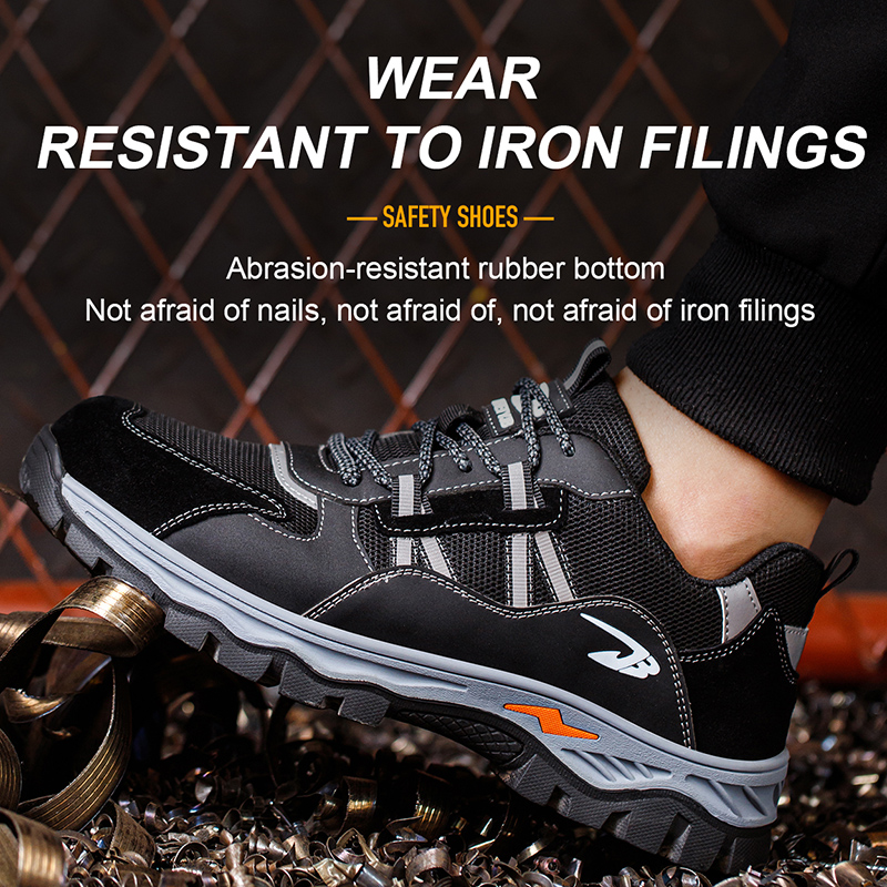 2023 New Indestructible Boots Steel Toe Men Puncture-Proof Safety Work Sneakers Hiking Shoes