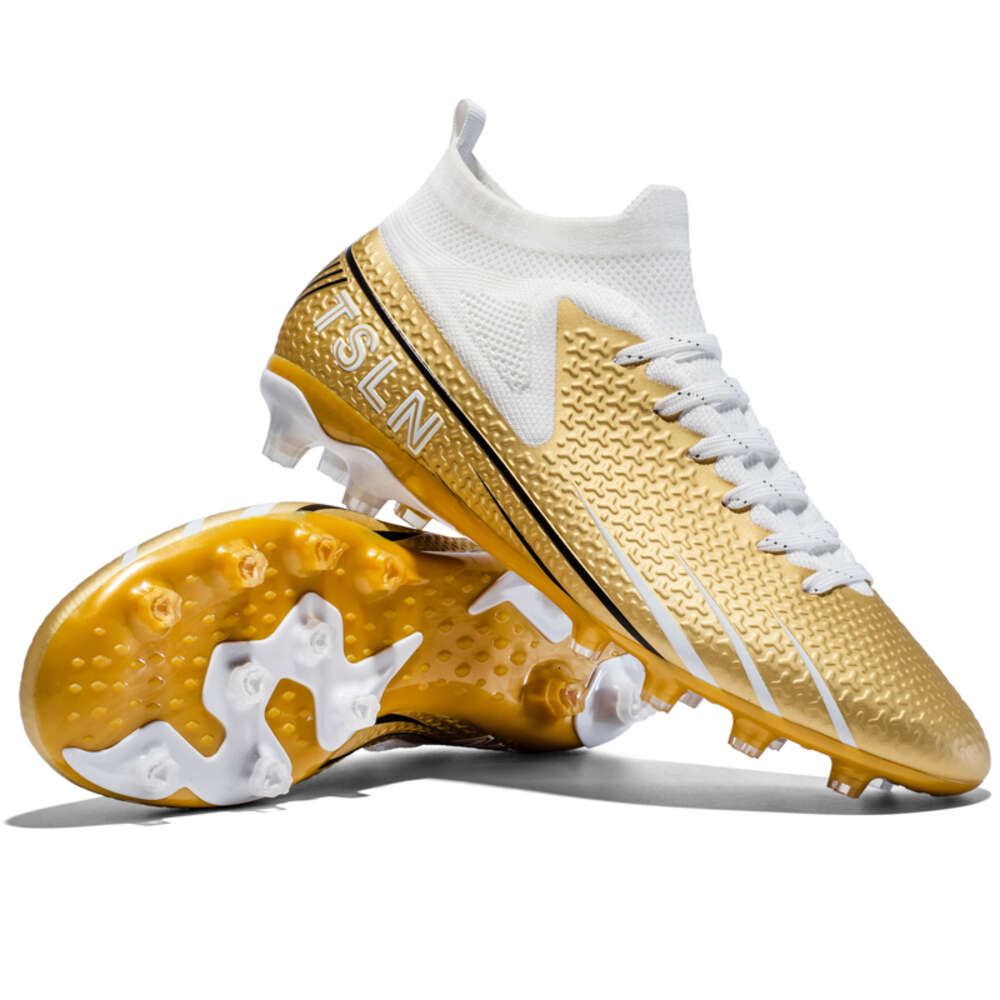 New quality Outdoor High top Non-slip Breathable Fashion sports FG Custom Men Football Soccer Shoes Boots