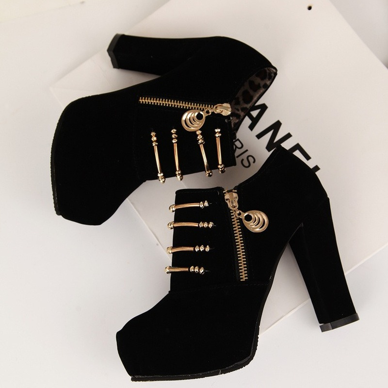 2022 New Autumn Ankle Boots for Women Platform High Heels Shoes Woman Short Booties Casual Faux Suede Chelsea Boot Botas Mujer