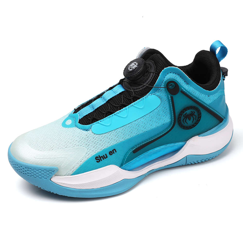 High quality breathable sneakers Custom rotating button running for Cushioned lighting basketball shoes men