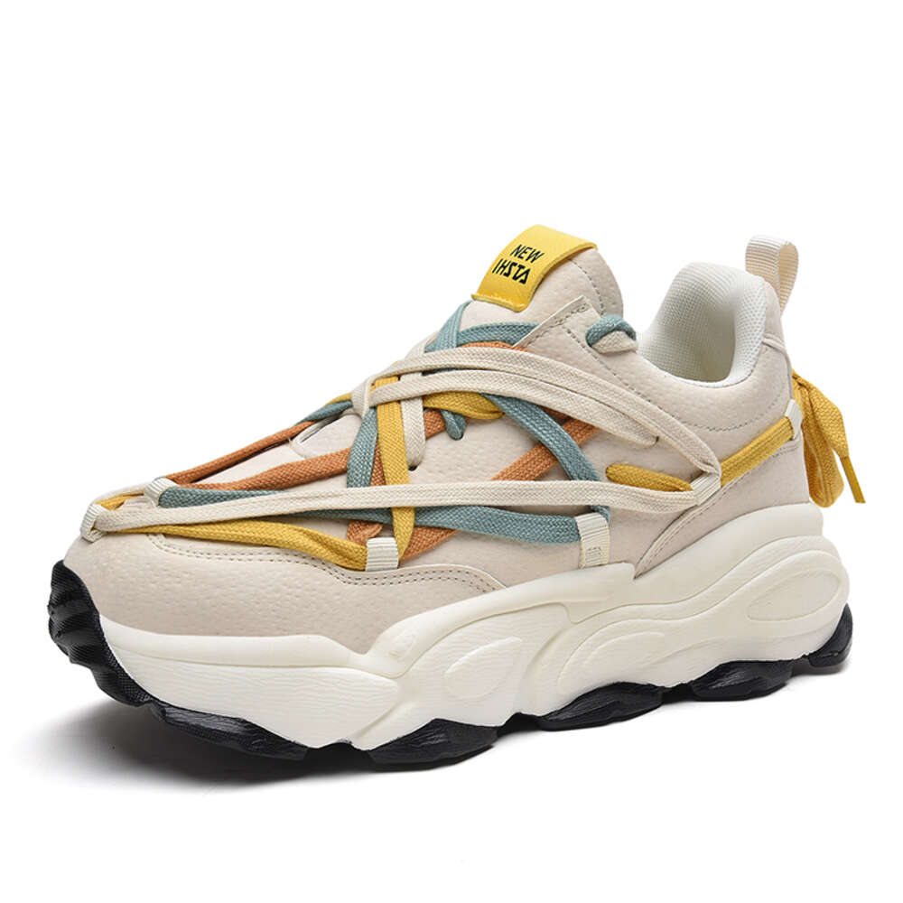 New fashion men's women's sports 2023 platform casual all match non-slip men and women daddy shoes