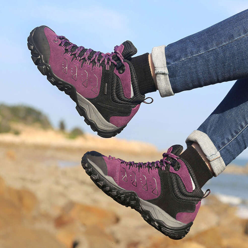 Large Leather Hunting Boots High-quality Cross-country Running Waterproof Outdoor Hiking Shoes Men EVA