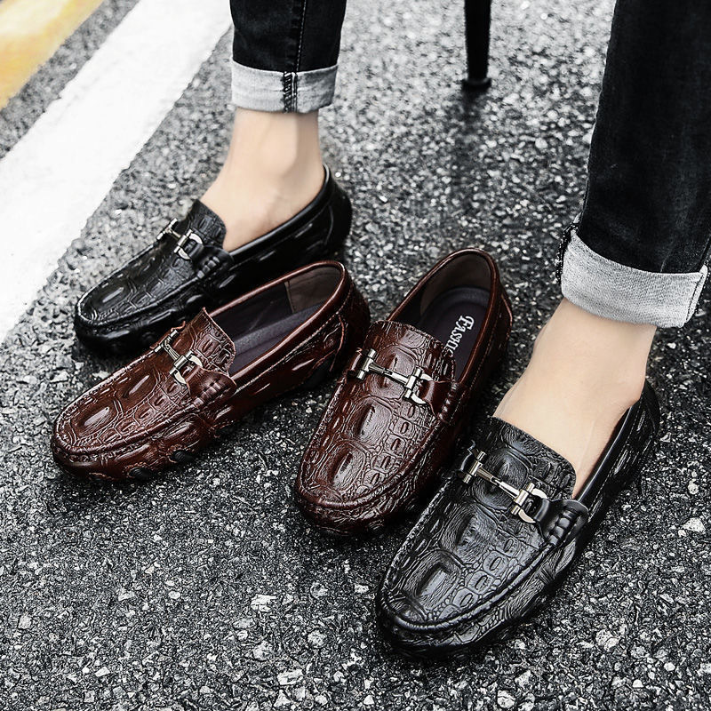 Men's Loafers Printed Casual Mens Slip On Business Shoes Comfortable Workout Walking Shoes Casual Footwear
