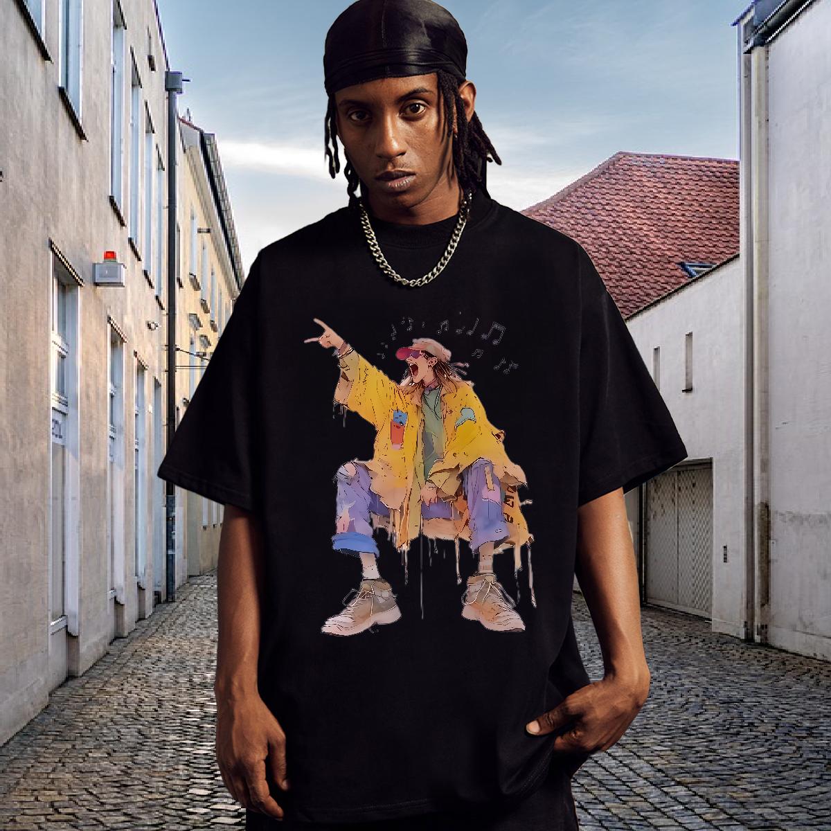 Soft T-Shirts Casual Daily Wear 180g Cotton Tshirts Fashion Custom Anime Clothings