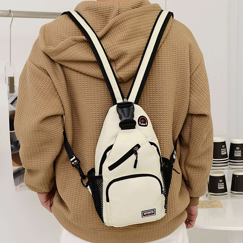 Sports Multifunctional Waterproof Chest for Men and Women Versatile Crossbody Bag Korean Version Large Capacity Casual One Shoulder Backpack H6.12#14 